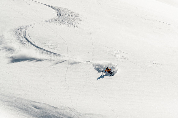 Geführte Skitour Abfahrt © Julian Rohn