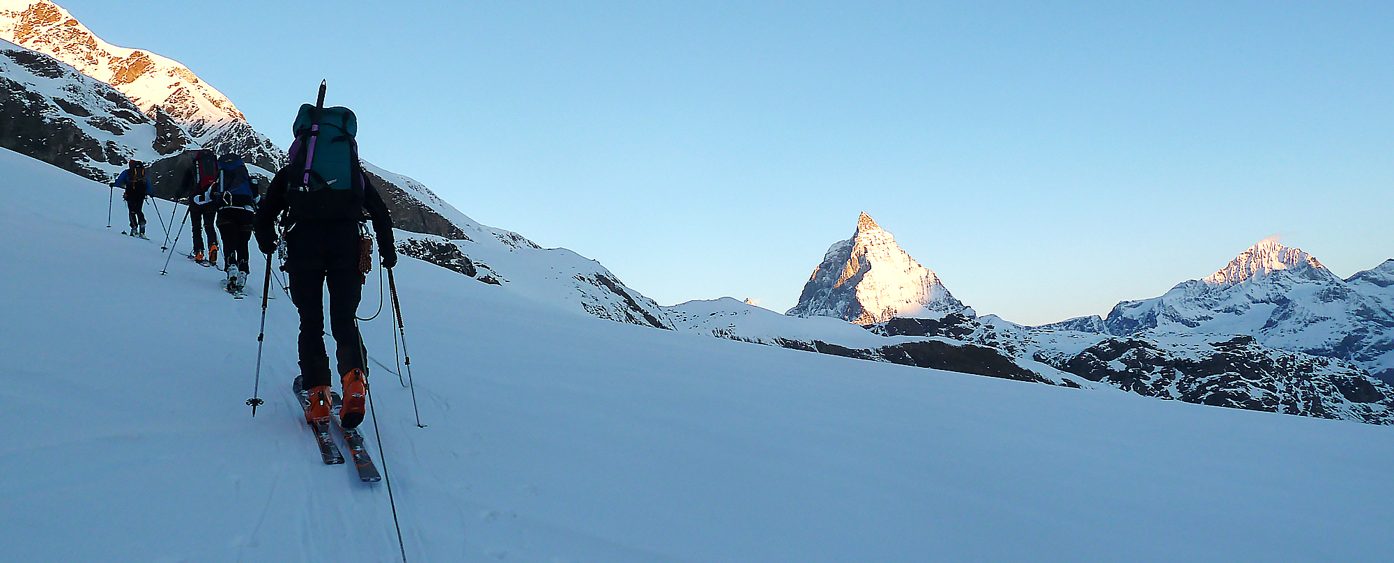 High alpine ski tours in winter